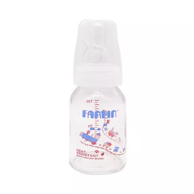 Farlin Glass Feeding Bottle S 120 cc 